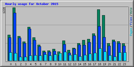 Hourly usage for October 2015